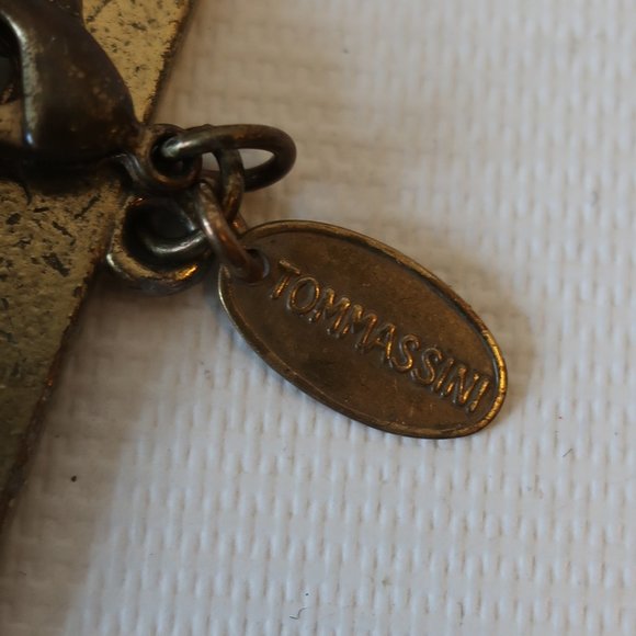 TOMMASSINI EMBELLISHED MEDALLION CHOKER NECKLACE * - Picture 8 of 8